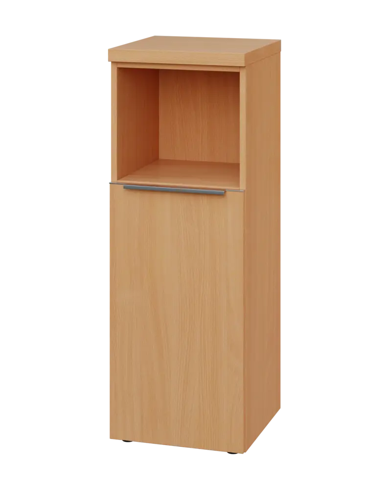 SIN 3 - 4DN kancelářská skříň, 1-dveřová/nika, levá, 1120x400x400, buk royal